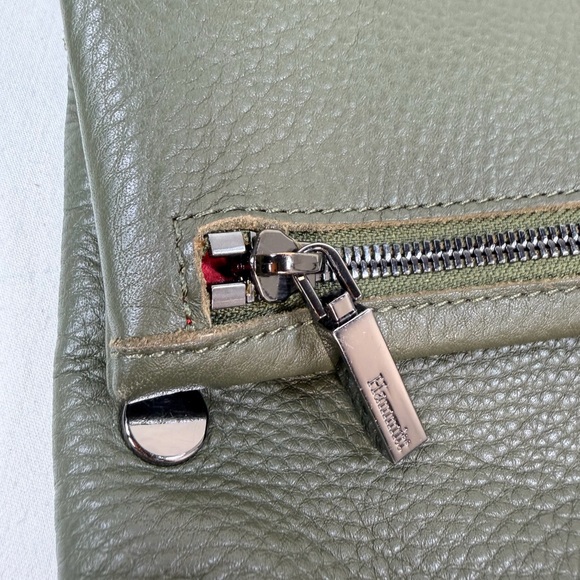 Hammitt VIP Olive Green Leather Crossbody Shoulder Bag Gunmetal Hardware - Picture 6 of 16